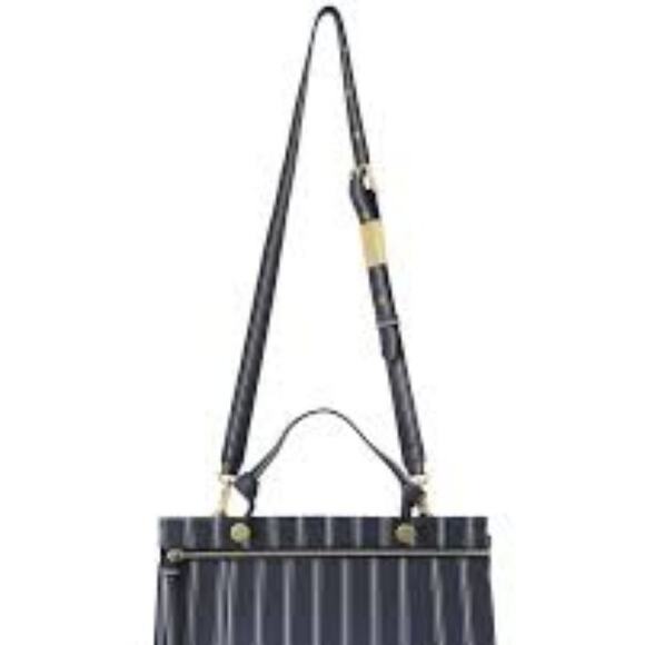 NWT Foley + Corinna "Dione Satchel Petite in Slumber Stripe" Vegan Leather - Picture 2 of 7